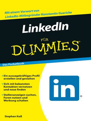 cover image of LinkedIn f&uuml;r Dummies